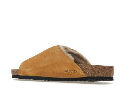 Birkenstock Solana Shearling Slide Stussy Caramel