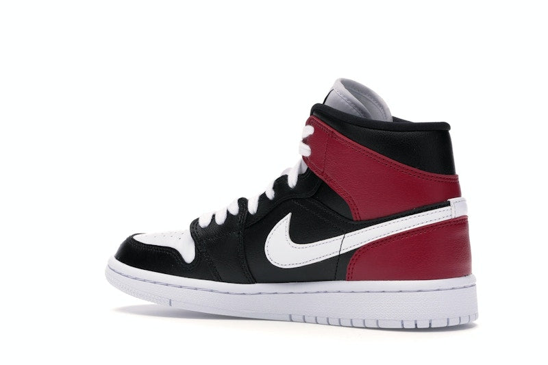 Jordan 1 Mid Black Noble Red (Women's)