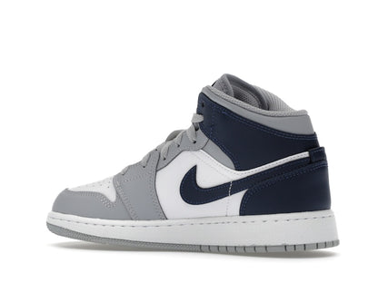 Jordan 1 Mid Wolf Grey Midnight Navy (GS)
