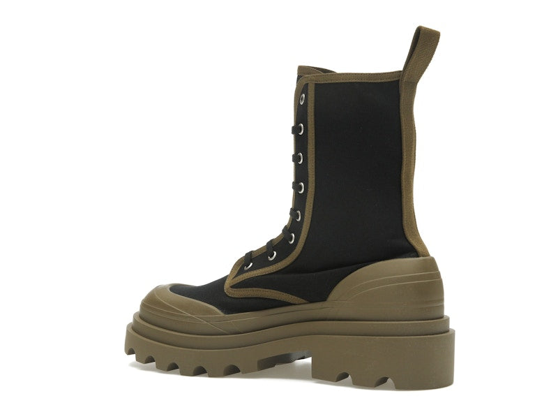 Bottega Veneta Lace-Up Boots Black Green