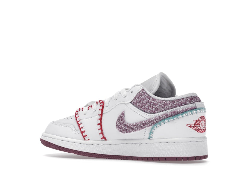 Jordan 1 Low White Light Bordeaux (GS)