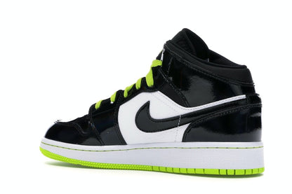 Jordan 1 Mid Black Cyber Mystic Green (GS)