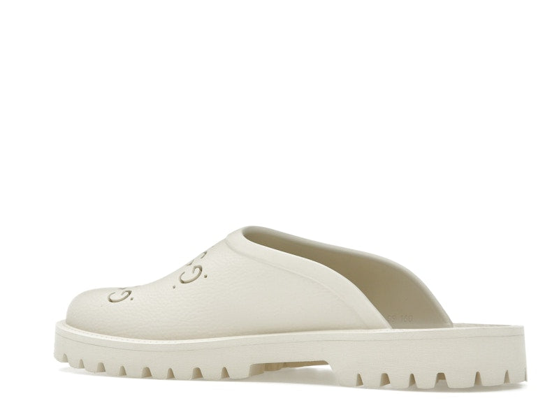 Gucci Slip-on Sandal Cut Out Monogram Mystic White