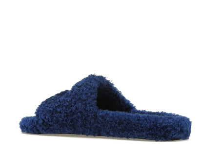 Balenciaga Furry Slide Blue