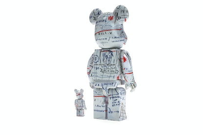 Bearbrick Jean-Michel Basquiat 2 100% & 400% Set White