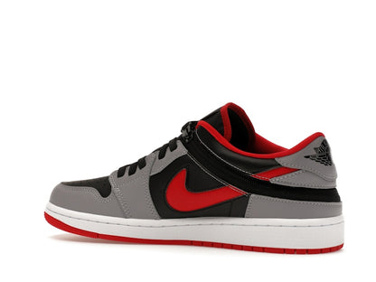Jordan 1 Low Flyease Fire Red Cement Grey