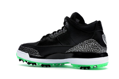 Jordan 3 Retro Golf Black Green Glow