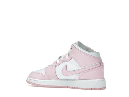 Jordan 1 Mid Pink Foam Fire Red (GS)
