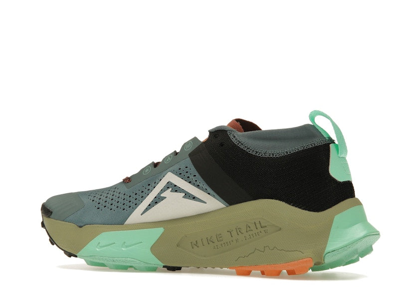 Nike ZoomX Zegama Trail Light Slate Grey Glow Green Bone Black