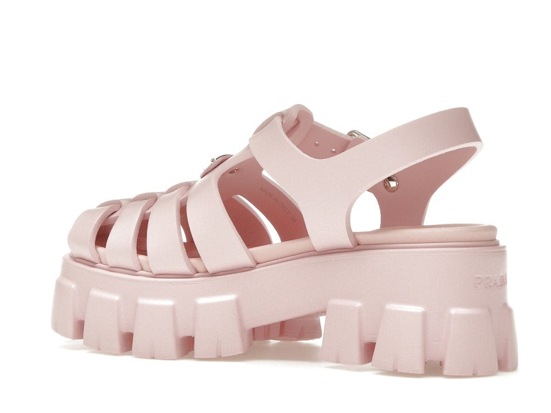 Prada Monolith Foam Rubber 55mm Sandals Alabaster Pink