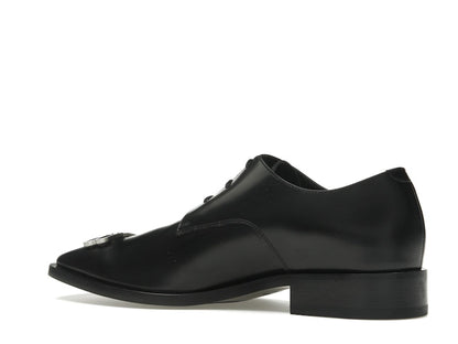 Balenciaga Rim Derby Shoes Black Leather