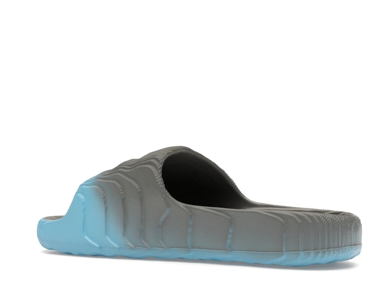 adidas Adilette 22 Slides Grey Semi Blue Burst Mel Core Black