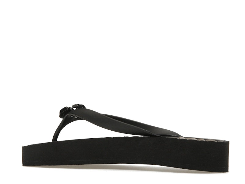 Gucci Chevron Thong Sandal Black Rubber