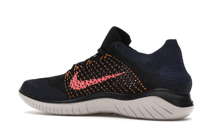 Nike Free RN Flyknit 2018 Black Flash Crimson Orange Peel