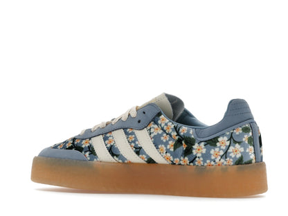 adidas Sambae Liberty London Floral Embroidery Blue Cream White (Women's)
