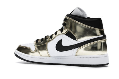 Jordan 1 Mid Metallic Gold Black White