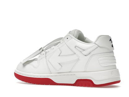 OFF-WHITE Out Of Office "OOO" Low Tops For Walking White White Red SS22