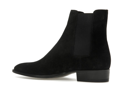 Saint Laurent Wyatt Chelsea Boot Black Suede