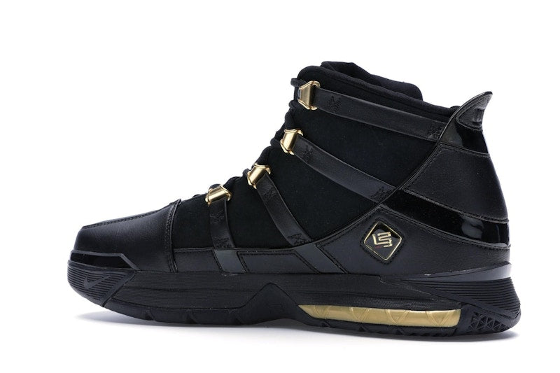 Nike LeBron Zoom 3 Black Metallic Gold