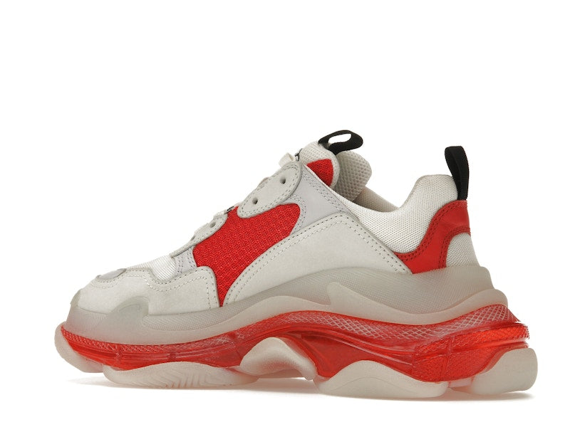 Balenciaga Triple S Clear Sole White Red