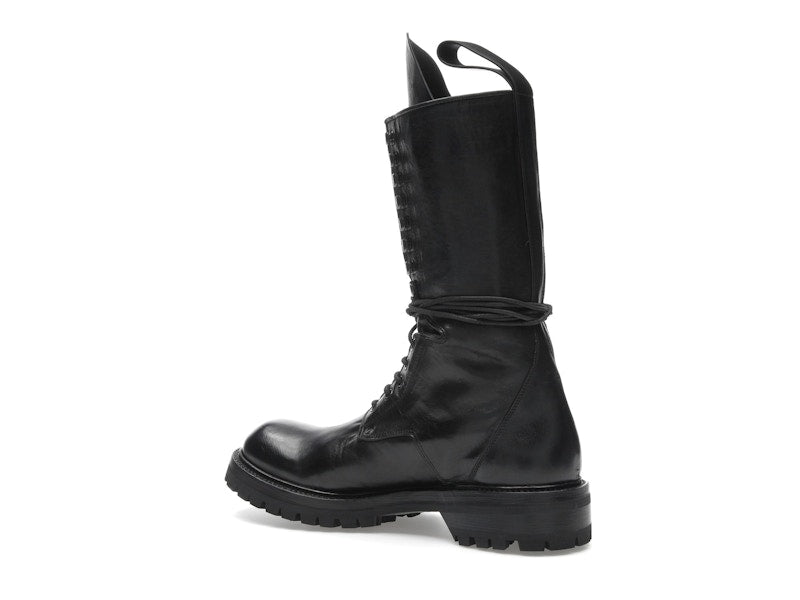 Rick Owens Army Laced Boot Black