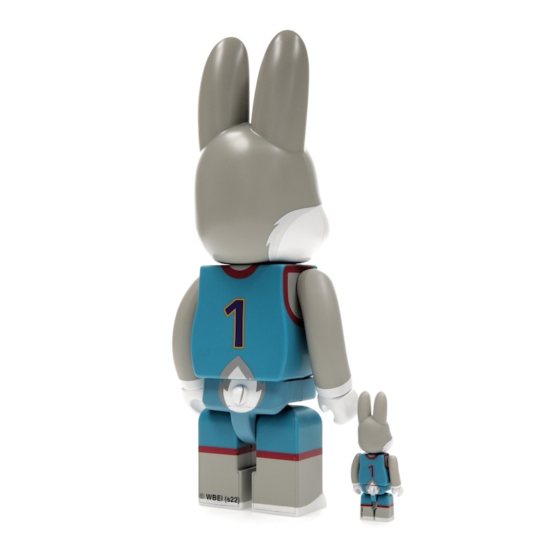 Bearbrick x Space Jam: A New Legacy Rabbrick Bugs Bunny 100% & 400% Set Grey