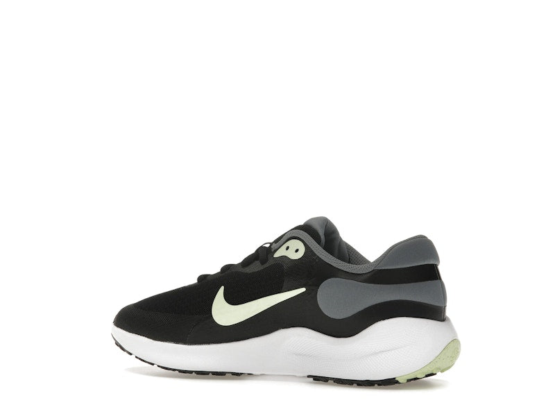 Nike Revolution 7 Black Smoke Grey White Barely Volt (GS)