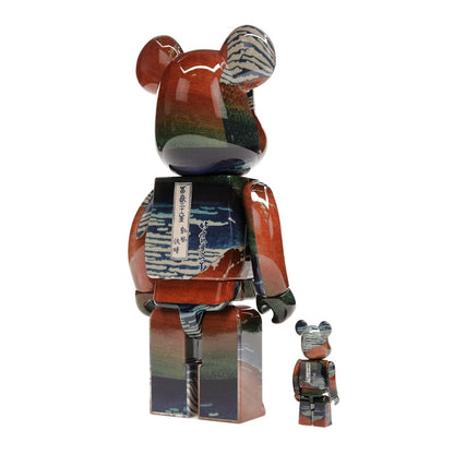 Bearbrick Katsushika Hokusai (Thirty-six Views of Tomitake, Fine Wind, Clear Morning) 100% & 400% Set