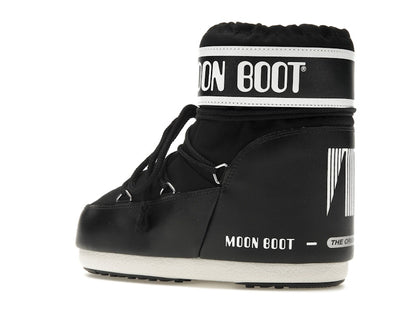 Moon Boot Icon Low Nylon Boot Black White