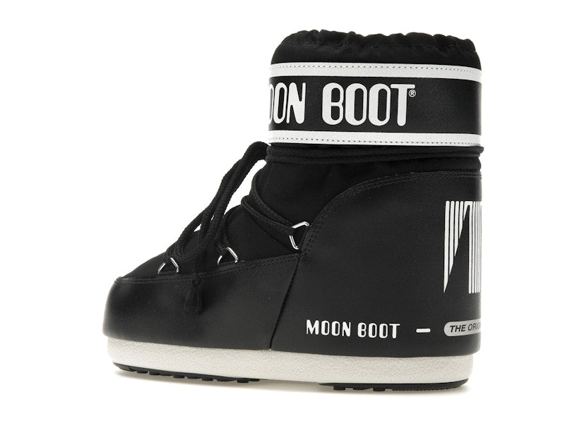 Moon Boot Icon Low Nylon Boot Black White