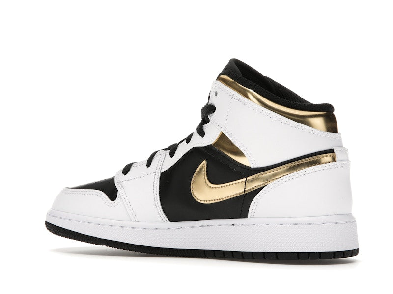 Jordan 1 Mid White Gold Black (GS)