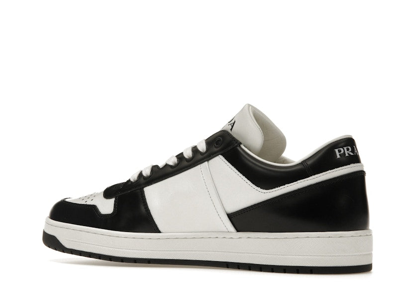 Prada Downtown Low Top Sneakers Leather White Black