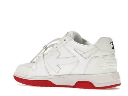OFF-WHITE Out Of Office OOO Low Tops White Red
