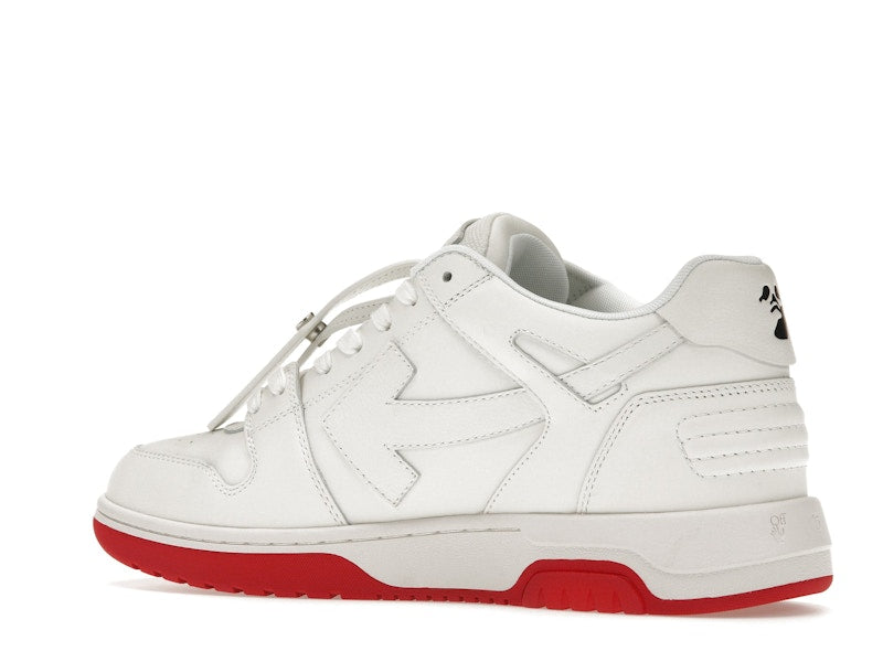 OFF-WHITE Out Of Office OOO Low Tops White Red