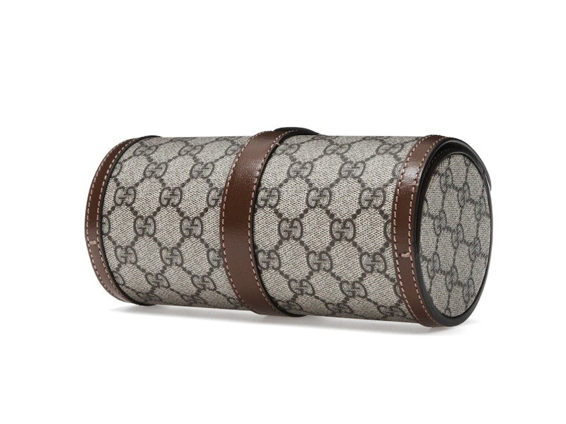 Gucci Supreme Monogram Watch Role Bag Brown