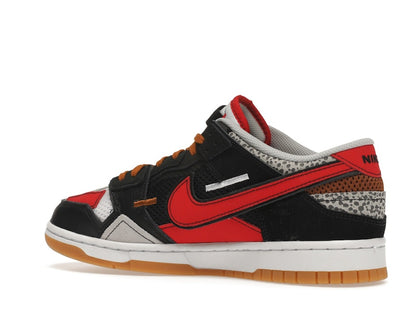 Nike Dunk Low Scrap Black Grey University Red