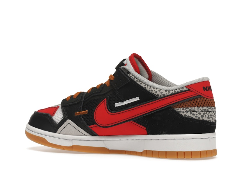 Nike Dunk Low Scrap Black Grey University Red