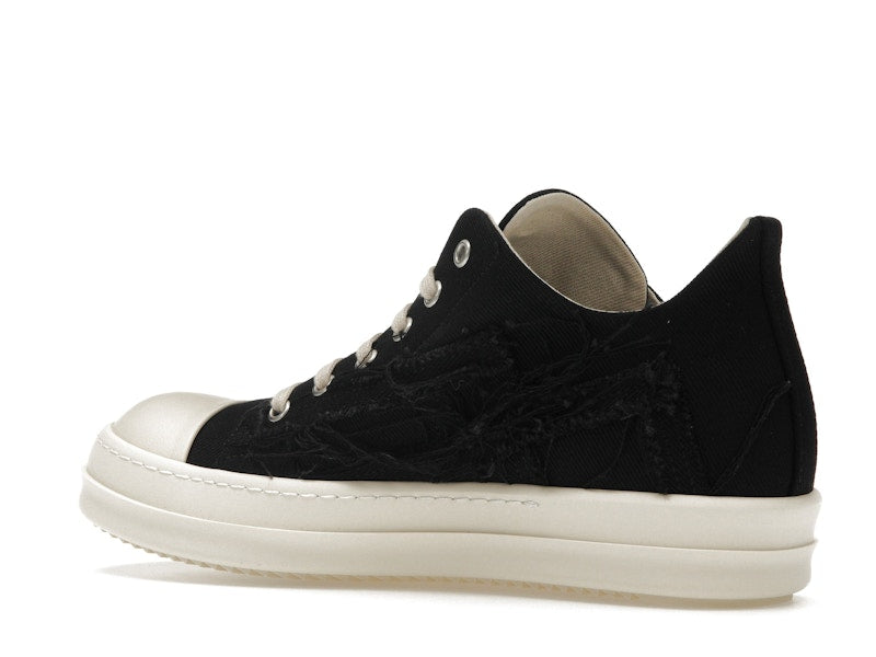Rick Owens DRKSHDW Slashed Low Sneaks Black Milk