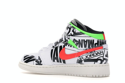 Jordan 1 Mid All Over Logos (GS)