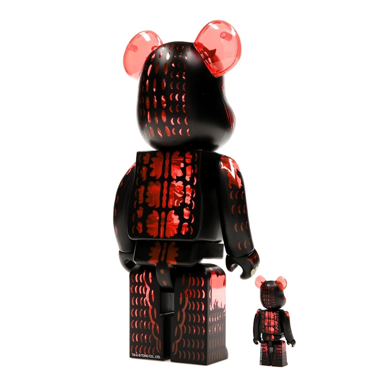 Bearbrick Godzilla VS Destoroyah version Godzilla (Meltdown) 100% & 400% Set Clear Orange Ver.