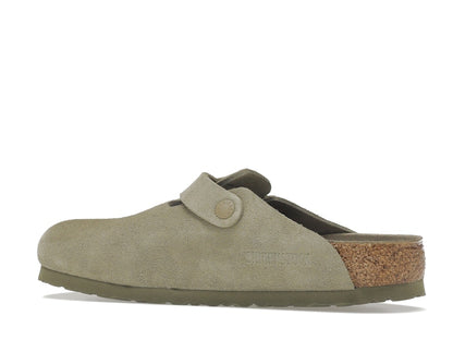 Birkenstock Boston Soft Footbed Suede Faded Khaki