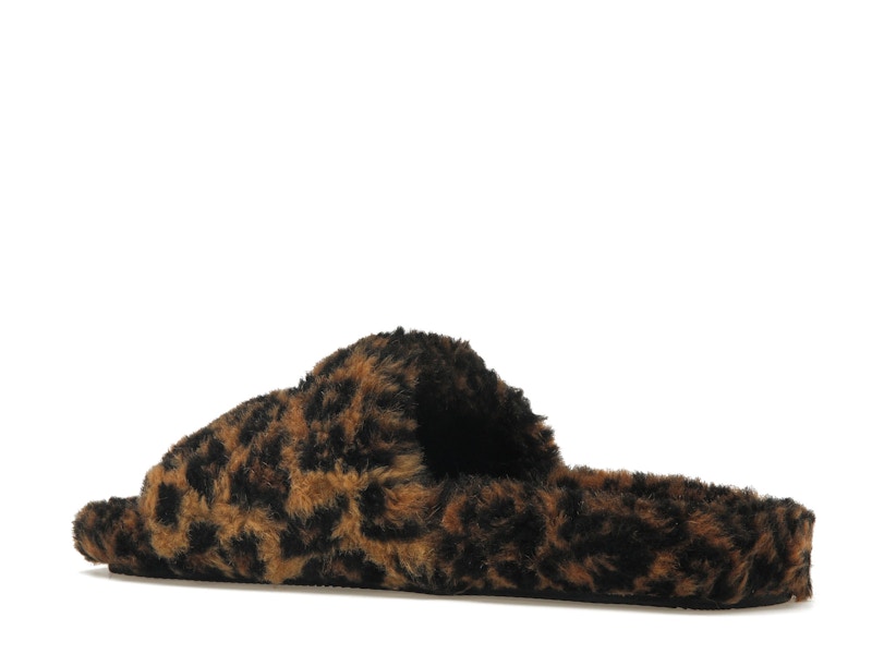 Balenciaga Furry Slide Leopard Brown Black