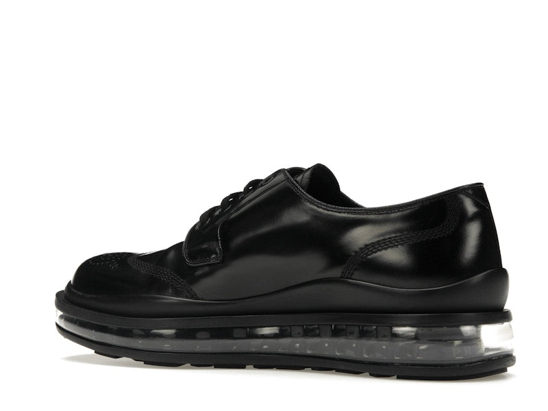 Prada Lace-Up Derby Black Brushed Leather