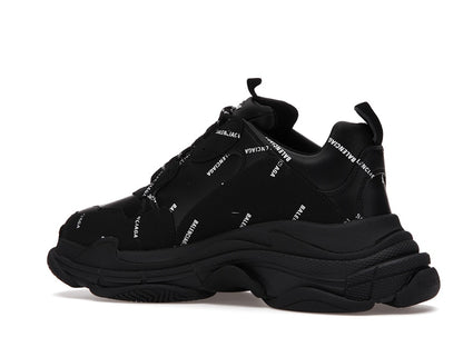 Balenciaga Triple S Allover Logo Black