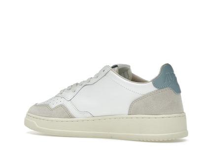 Autry Medalist Leather Low White Silver Blue