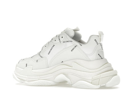 Balenciaga Triple S Allover Logo White (Women's)