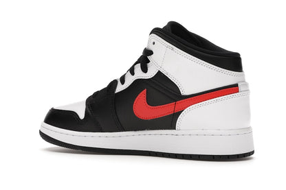 Jordan 1 Mid White Black Chile Red (GS)