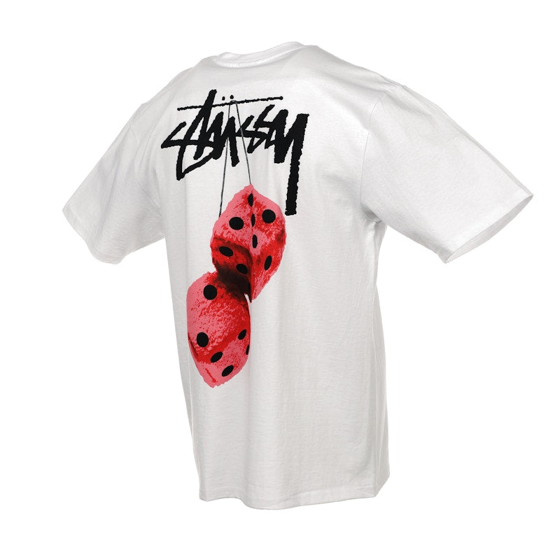 Stussy Fuzzy Dice Tee White