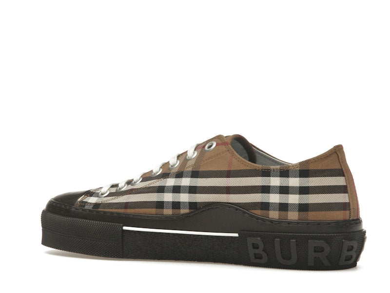 Burberry Vintage Check Lace-Up Sneaker Beige Brown