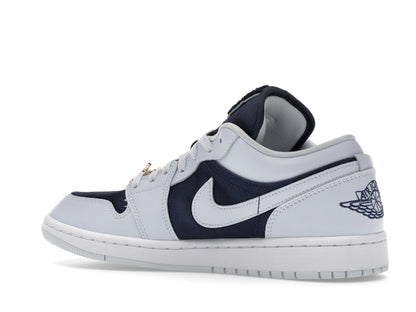 Jordan 1 Low SE Football Grey White Gym Red Midnight Navy (Women's)
